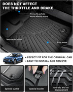 Powerty Floor Mats for 2024 2025 2026 Subaru Crosstrek Accessories All Weather Floor Liner 3D TPE 1st & 2nd Row Floor Mat Heavy-Duty Floor Liners
