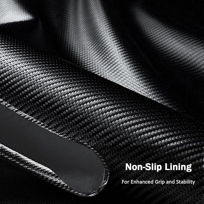 Carbon Fiber Steering Wheel Cover for Ford Mustang 2005-2023, 3 Piece Clip on Set,Carbon Fiber Wrap Anti-Slip Segmented Design,Car Steering Wheel Cover for Men Women（Matte Black
