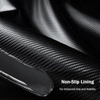 Carbon Fiber Steering Wheel Cover for Ford Mustang 2005-2023, 3 Piece Clip on Set,Carbon Fiber Wrap Anti-Slip Segmented Design,Car Steering Wheel Cover for Men Women（Matte Black