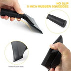 Gomake Vinyl Wrap Tool Window Tint Kit,Car Window Tint Application Kit with Small Rubber Squeegee, Vinyl Squeegee,Shank Gasket Squeegee,Mini Quarter Squeegee for Car Wrapping,Window Tinting, Black