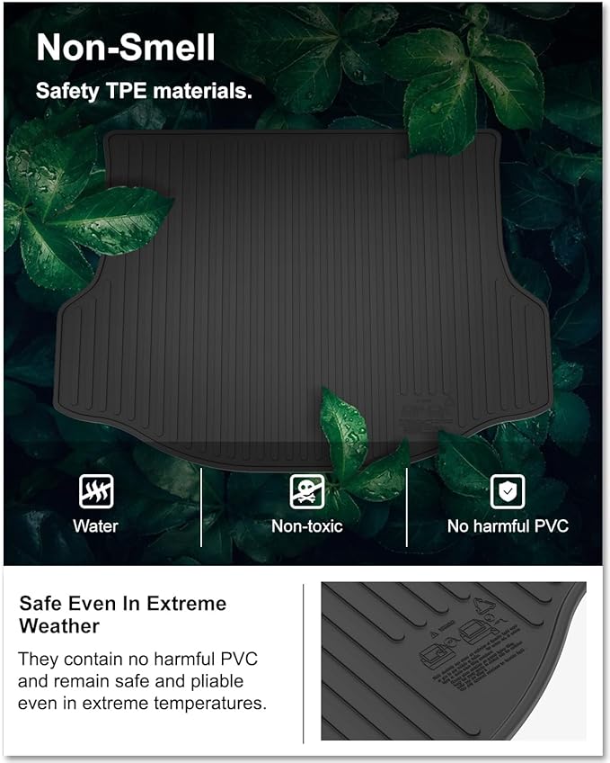 KIWI MASTER Cargo Mat for 2013-2018 Toyota RAV4 (Non-Hybrid), OEM Replacement PT908-42135, Custom Fit All Weather Rear Cargo Liner, Heavy Duty TPE Tray Trunk Mat, Black