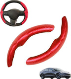 for Tesla 2017-2023 Model 3 and 2020-2024 Model Y Steering Wheel Cover Trim Interior Decoration Protection Accessories(M3/My-Red)