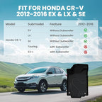 LASFIT Floor Mats for Honda CR-V 2016 2015 2014 2013 2012 EX & LX & SE, Custom Fit All Weather Protection TPE Floor Liner,1st & 2nd Row, Black (Not Fit EX-L & Touring)