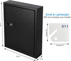 KYODOLED Locking Key Cabinet, 60 Key Storage Lock Box with Code, Key Box Wall Mount with Combination Lock, Key Hooks & Tags K
