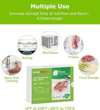 [2025 Upgraded] Bonsenkitchen 6 Rolls 8" x 16' Vacuum Sealer Bags for Food with a Color Box, Easy to Store, Commercial Grade,