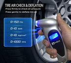 PINKJOY Digital Tire Pressure Gauge 3 Pack 150 PSI, 4 Settings, Tire Gauge for Car, Truck, Motorcycle, Bicycle with Backlit LCD and Non-Slip Grip (Silver)