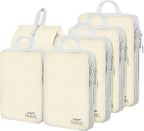 6 Set Compression Packing Cubes, Suitcase Organizer, Lightweight Travel Essentials, Compression Bags For Travel Accessories L