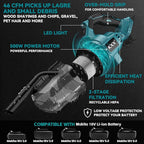 Cordless Vacuum for Makita 18V Battery, 5 in 1 Handheld Electric Vacuum Cleaner with 500W Powerful Motor, 46 CFM Portable Han