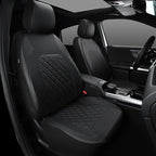Universal Pu Leather Car Seat Covers Front Seats only, Airbag Compatible, Water-Resistant Durable Premium Vinyl, Fit for 95% 