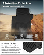 KIWI MASTER Floor Mats for 2014-2020 Nissan Rogue, OEM Replacement 999E1-G2000, All Weather Car Mats, Custom Fit TPE Floor Liners, Front & Rear 2 Row, Black