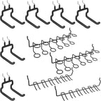 LIGHT DUST Utility Heavy Duty Pegboard Hooks - 10Pack Peg Board Accessories for Hanging Tools Fit 1/4" Peg Holes - Pegboard O