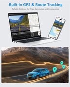 3 Channel Dash Cam Front and Rear Inside, 4K+720P+720P Dashcam, 5GHz WiFi GPS Dash Camera for Cars with 64GB Card, 24H Parkin