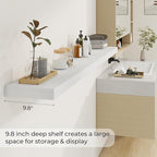 Dreamland 72 Inches Floating Shelves for Wall, 9.8" Deep Long Floating Shelves Set of 1, Large Display & Storage Shelf, Wall 