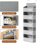 Over The Door Organizer, Over the Door Storage with 5 Large 10 Side Pockets, Hanging Door Organizer 44 lb Load Behind Door St
