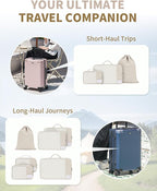 ECOHUB 6 Set Packing Cubes for Travel Durable Suitcase Organizer Bags Set with Personalized Tag Travel Essentials with Shoe B