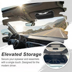 Sun Visor Sunglass Holder for Car, Protective Clip-on Sun Glasses Case for Car, Universal Sunglass Organizer for SUV, Sedan & Truck (Black)