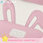 PIC AUTO Car Seat Covers, Cute Rabbit Premium Pink Leather Seat Covers, Universal Fit Front Seat Covers for Cars, Trucks, SUV