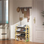 Stackable Shoe Rack Organizer, 3 Tier Shoe Rack for Closet, Bamboo Free Standing Shoe Storage, Shoe Stand for Front Door Entr