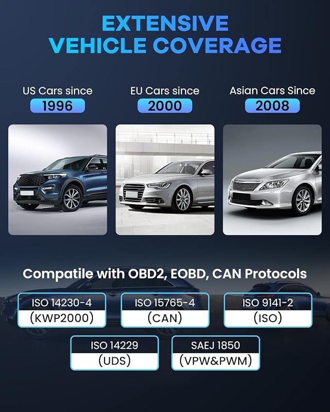 MUCAR CDE900 OBD2 Scanner, Check Engine System Car Code Reader, Automotive Diagnostic Scan Tool with 4 Inches Touchscreen,