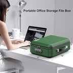COLCASE Fireproof Document Folder, Hard Fireproof Waterproof Document Box with Lock Creative Hard-Shell Design Fireproof Docu