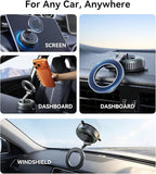 Car Phone Holder for Magsafe, [Enjoy Convenience, Flexibility, Stability], Foldable Vacuum Magnetic Phone Mount for Dashboard Windshield for Your Car Fit iPhone 17/16/15/14/13/12 Pro Max
