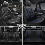 CAR PASS 3D Foam Faux Leather Car Seat Covers Full Set, Waterproof Leather Seat Cover for Cars, Luxury Universal Fit for SUV 