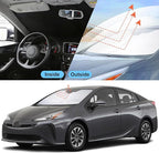 Front Windshield Sun Shade Foldable Car Front Window Sun Shade Windshield Shade Custom Fit for 2016-2022 Toyota Prius Hatchback Block UV Rays Accessories Heat Keep Cooler