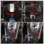 Wireless Car Charger Phone Mount Cup Holder, 3 in 1 15W Fast Charging Auto Clamping Cup Holder Expander for Car, Phone Holder