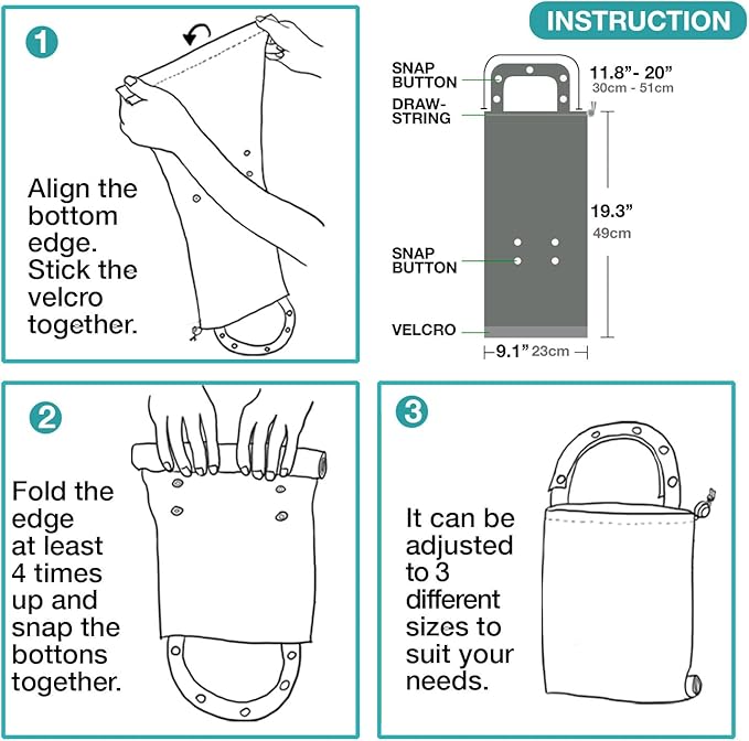 Waterproof Car Trash Bag Reusable Portable Garbage Can with Drawstring Top Adjustable Hanging Strap Leakproof & Washable for Cars SUVs & Trucks (Black Cats)