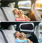 XCBYT Tesla Model Y Car Window Shades for Baby | 2 PCS Cling Rear Side Window Sun Shade for Sun Blocker, Heat Insulation | Semi-Transparent Car Privacy Window Covers for Road Trip