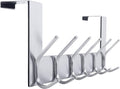 WEBI Over The Door Hook Door Hanger:Over The Door Towel Rack with 6 Hooks for Hanging Coats,Door Coat Hanger Towel Hanger Ove