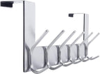 WEBI Over The Door Hook Door Hanger:Over The Door Towel Rack with 6 Hooks for Hanging Coats,Door Coat Hanger Towel Hanger Ove