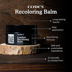 Clyde's™ Recoloring Balm | Non-Toxic Material Dye & Restorer for Furniture, Car Seats, & More | 23 Colors (Dark Gray, 50ML)