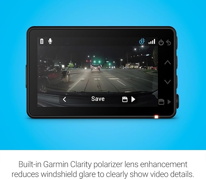 Garmin Dash Cam™ X110, Compact 1080p HD Dash Cam with a 140-degree Field of View, Built in Clarity™ Polarizer, Voice Controll