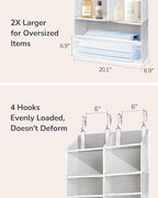 ULG Over the Door Organizer, 5-Tier Extra Large Hanging Storage with 10 Mesh Pockets, 100 lbs Capacity, Heavy Duty Door Organ