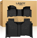 LASFIT Floor Mats 2019-2026 for Chevy Silverado/GMC Sierra 1500, 2020-2026 2500HD 3500HD, Crew Cab/Bench Seat Only, Fit Without Rear Underseat Storage Box, All Weather TPE Custom Fit Floor Liners