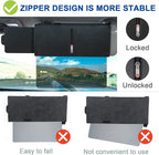 Veharvim Sun Visor Extender for Car with 2 Side Sunshade, Polarized UV400 Visor Extender Attachment for Car Visor with PC Lens,Anti-Glare for Safe Driving (2 Side Panel) (Red Zipper, Passenger Side)