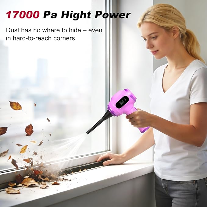 Portable Car Vacuum Cordless Mini Handheld Vacuums Cleaner Rechargeable with LCD Display and Multi-Nozzles, High Power Hand h