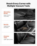 VEVOR Commercial Shop Vac, 11 Gallon Wet Dry Shop Vacuum, 5.5 Peak HP Portable with One-Button Self-Cleaning, 1350W Input, 1.