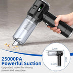 Sycoodeal Handheld Car Vacuum Cleaner, 25000PA Strong Cyclonic Suction Portable Mini Vacuum Cordless with Digital Display Lig