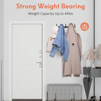Optish Coat Rack Wall Mount, Coat Hook Wall Mount, Wall Hooks for Hanging, Hat Rack for Walls, Coats Hanger with 10 Hook, Tow