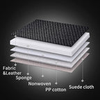 Coverado Front and Back Seat Covers 5 Pieces, Full Set Universal Seat Covers for Cars, Breathable Fabric&Leather Car Seat Pro
