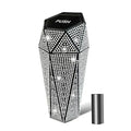 NBTEPEM Bling Car Trash Can with Lid, Bling Car Accessories Trash Bin, Leakproof Auto Garbage Can with 30 Trash Bags, Multipurpose Organizers and Storage for Home, Office (Silver Diamond)