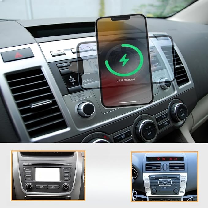 CD Slot Phone Holder for Car,17mm Boll Universal Replacement Magnetic Car Phone Holde 360° Adjustable CD Phone Mount for iPhone 17 Pro Max 16 15 Xs Plus