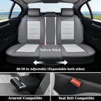 Coverado Car Seat Covers Full Set, Seat Covers for Cars, Front Seat Covers and Back Seat Cover Waterproof Leather Automotive 