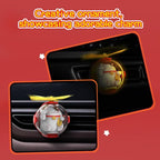 Lucky Cat Car Air Freshener with 6-Color Auto Light Up & 4 Scented Pads – Subtle Fragrance, Decorative Auto Accessories, Cute
