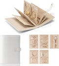 Vlando Travel Jewelry Case,Jewelry Organizers and Storage Jewelry Book Ring Binder with Clear Zipper Velvet Jewelry Pouches B