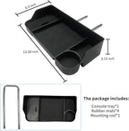 Center Console Seat Headrest Organizer for 2011-2024 2025 Ford F150 F250 F350 F450 F550 F650 Accessories, Storage Tray with Non-Slip Rubber Mat (Jump Seat Only)