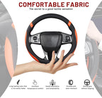 Cxtiy Pickup Truck Steering Wheel Cover –Universal Soft Leather Non-Slip Sporty Fashion Steering Wheel Grip Set for Women Gir
