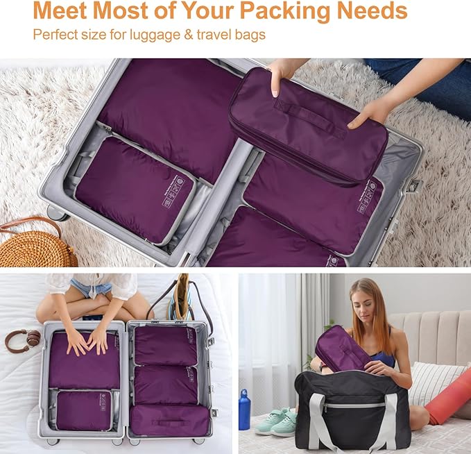 Cambond Travel Underwear Organizer Bag - 4-in-1 Soft Double Layer Bra Travel Bag, Portable Expandable Compression Packing Org